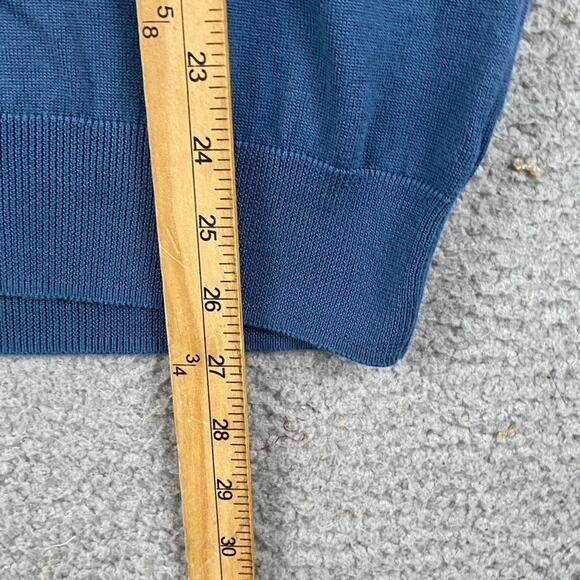Brooks Brothers Supima Cotton V-Neck Lightweight Pullover Sweater Men's M Blue - Picture 7 of 9
